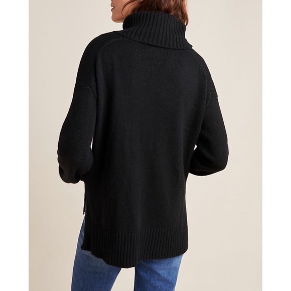 Anthropologie Black Turtleneck Sweater Size Small - Picture 3 of 11